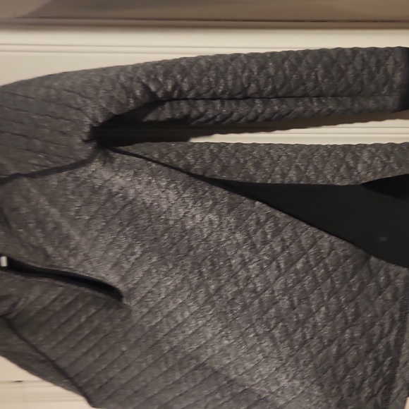 Smartwool Diamond Peak Quilted Pullover S Gray Hoodie Wool Blend 1/4 Zip - Picture 5 of 5